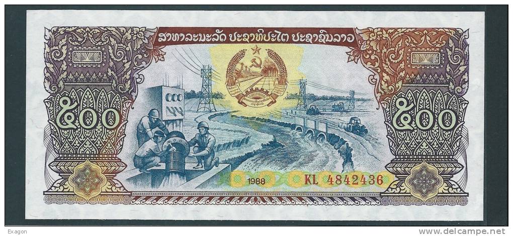 500  KIP  -  LAOS   /  Anno : 1988 - Laos