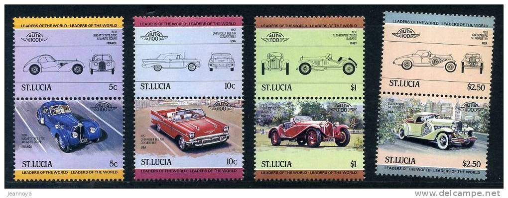 SAINTES LUCIE - VIEILLES AUTOMOBILES - N°644 À 651 - ** - TB - St.Lucia (1979-...)