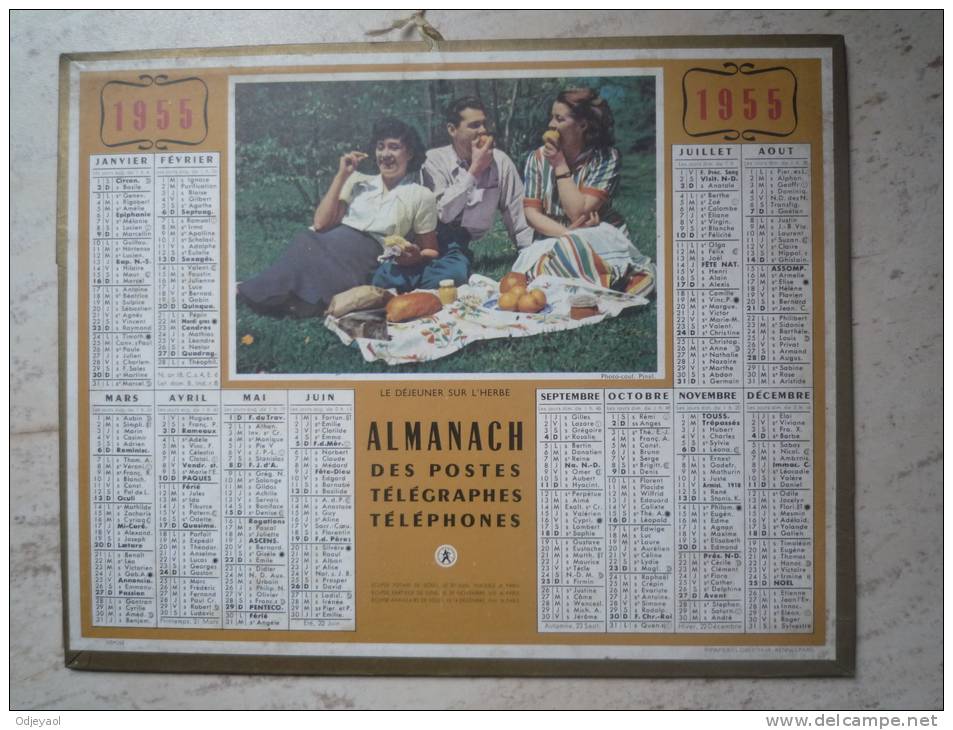 Calendrier Des PTT    SOMME - Grand Format : 1941-60