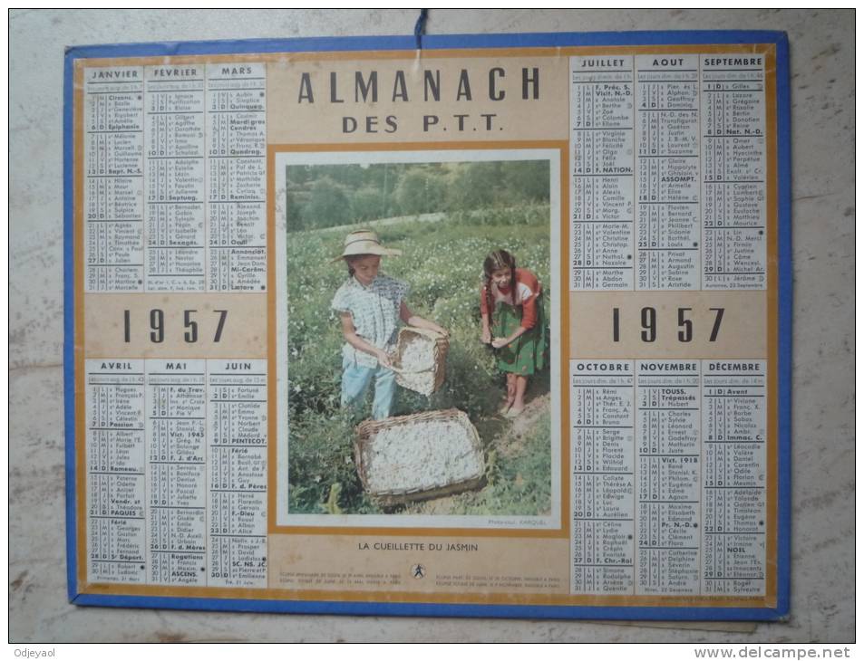 Calendrier Des PTT    SOMME - Grand Format : 1941-60