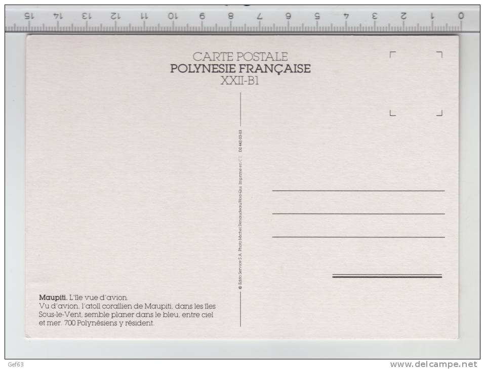 îles Sous-le-Vent - Îles De La Société - Maupiti - Polynésie Française