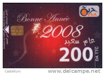 ALGERIE-TELECARTE ORIA -" Bonne Anneé 2008" - Algerien