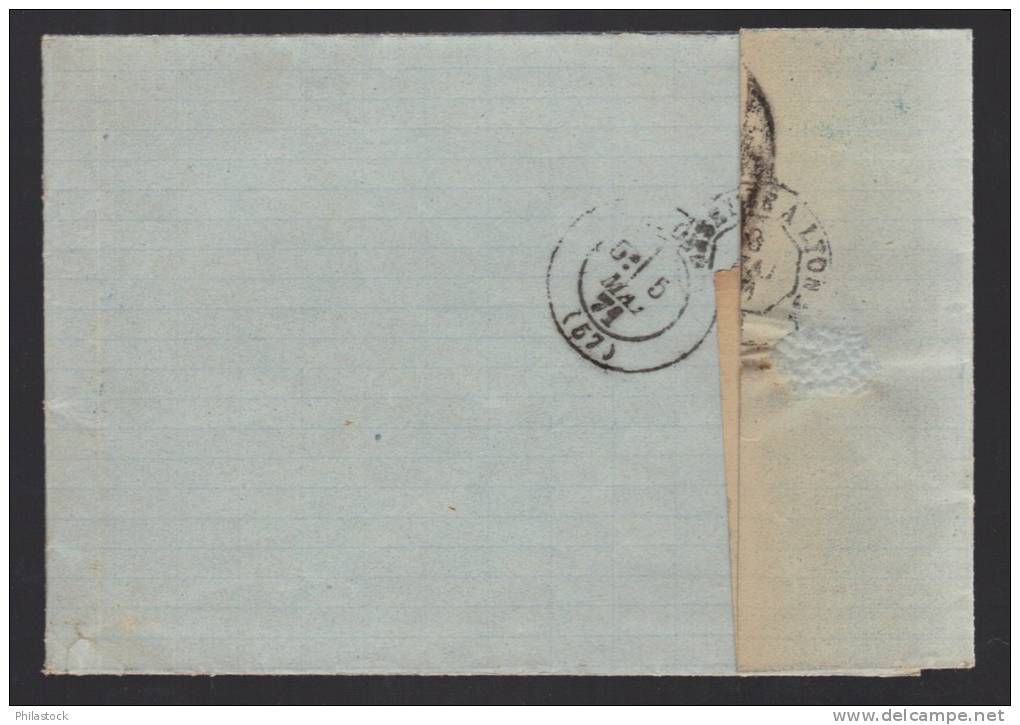 FRANCE N° 45 Obl. S/Lettre Entiére Gare D'Annonay (pli D'archive) - 1870 Emisión De Bordeaux