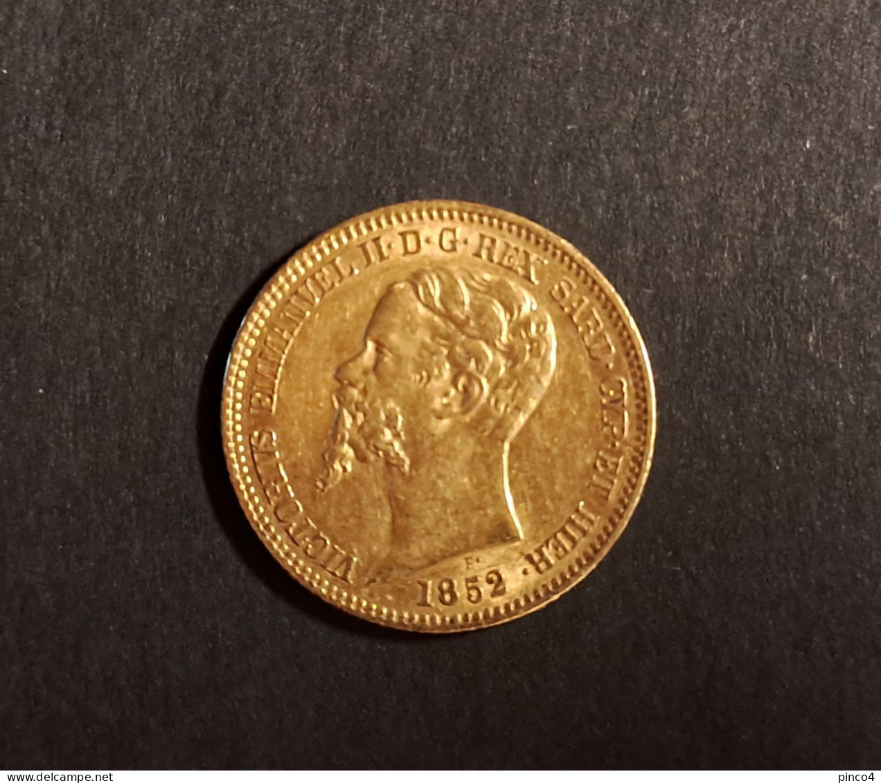 REGNO DI SARDEGNA VITTORIO EMANUELE II  20 LIRE 1852 TORINO * ORO - GOLD - OR * - Piemonte-Sardegna, Savoia Italiana