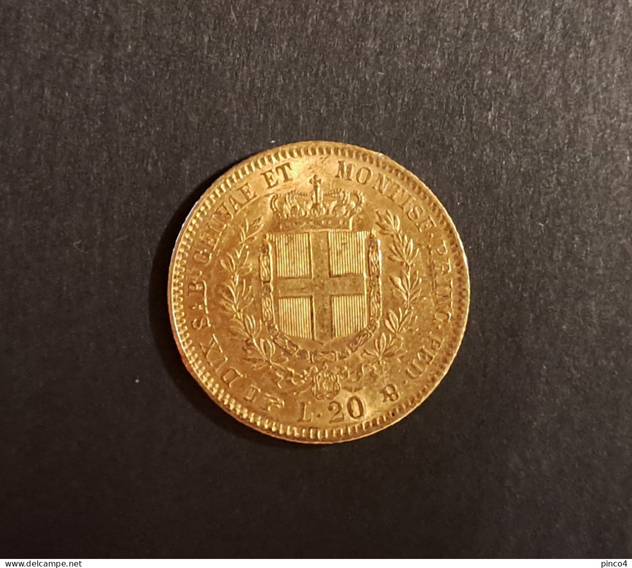 REGNO DI SARDEGNA VITTORIO EMANUELE II  20 LIRE 1852 TORINO * ORO - GOLD - OR * - Italian Piedmont-Sardinia-Savoie