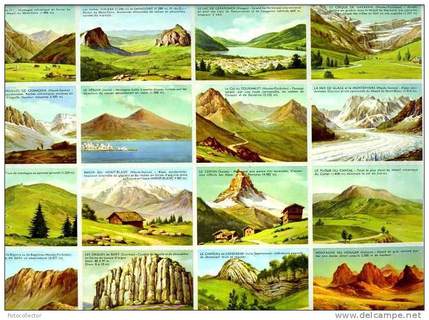Images éducatives Arnaud Géographie Les Montagnes Planche N° 144 1951 - Other & Unclassified