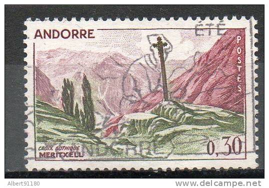 ANDORRE 30c Rouge Brun Lilas Olive 1961-71 N°159 - Usados