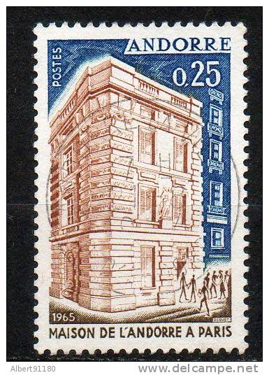 ANDORRE  25c Brun Bleu 1965 N°174 - Usados