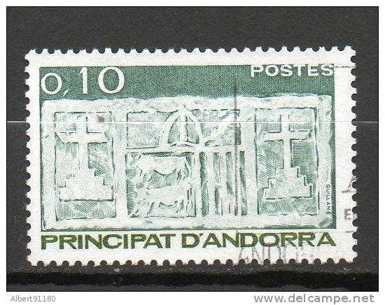 ANDORRE  10c Vert Foncé Brun Olive 1983 N°317 - Usados