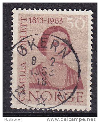 Norway 1963 Mi. 485     50 Ø Camilla Collett Deluxe ØKERN Cancel !! - Oblitérés