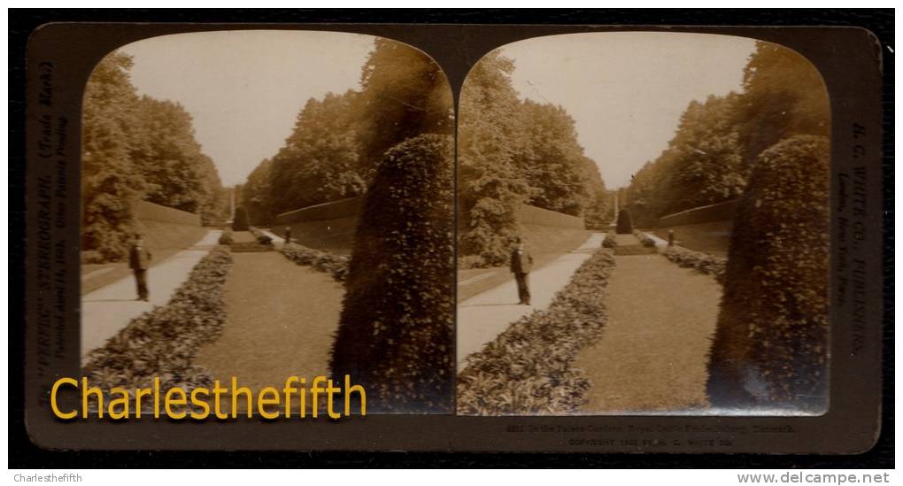 VUE STEREOSCOPIQUE !! - DENMARK - FREDERIKSBORG ROYAL GARDENS - PERFECT CONDITION PARFAIT! - Stereoscopic