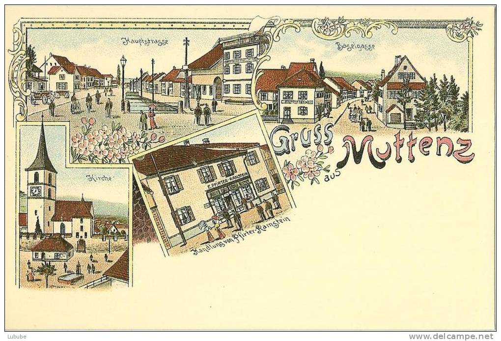 Muttenz - Litho Um 1895  (Repro)         Ca. 1980 - Muttenz