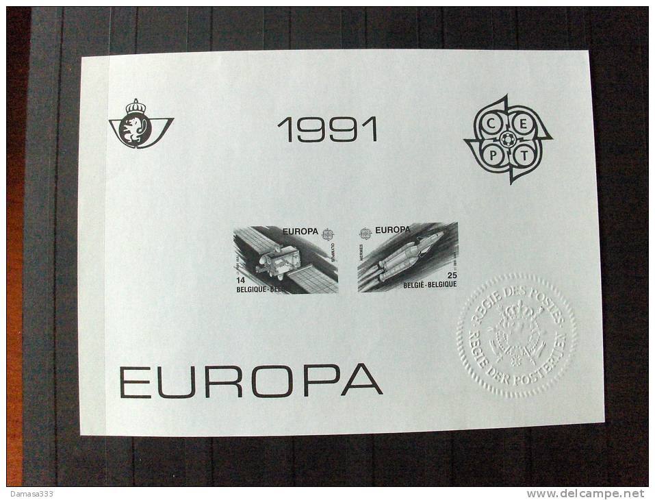 EUROPA CEPT ANNO 1991 BELGIO FOGLIETTO SPECIALE /SHEET NUOVO FDC - 1991