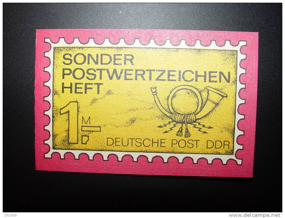 DDR ALLEMAGNE ORIENTALE  CARNET  BOOKLET   ** COUVERTURE COR POSTE  TIMBRES TELEPHONE P. REIS 1861 - Postzegelboekjes