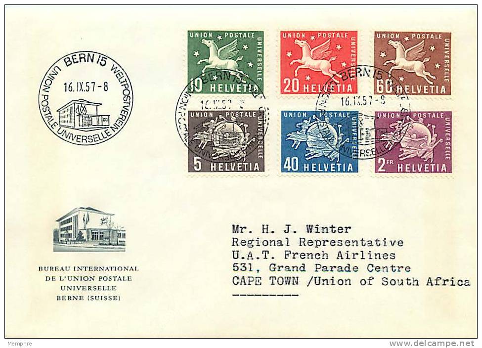 1957  Timbres De Service  UPU Zum 1-6 - FDC