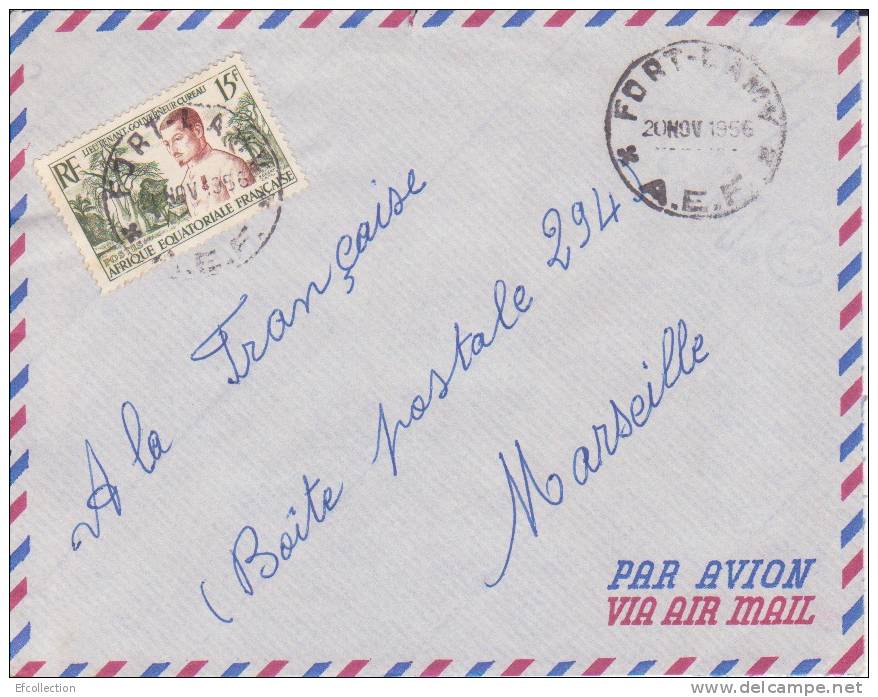 FORT LAMY ( Aujourdhui Ndjamela ) TCHAD  - Afrique,colonies Francaises,avion,lettre,m Arcophilie - Storia Postale