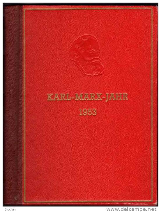 Gedenk-Markenheft Karl Marx Jahr 1953 DDR S 344/53 B O 120€ Sonderstempel Jubiläum Berlin W8 Komplett Booklet Of Germany - Postzegelboekjes