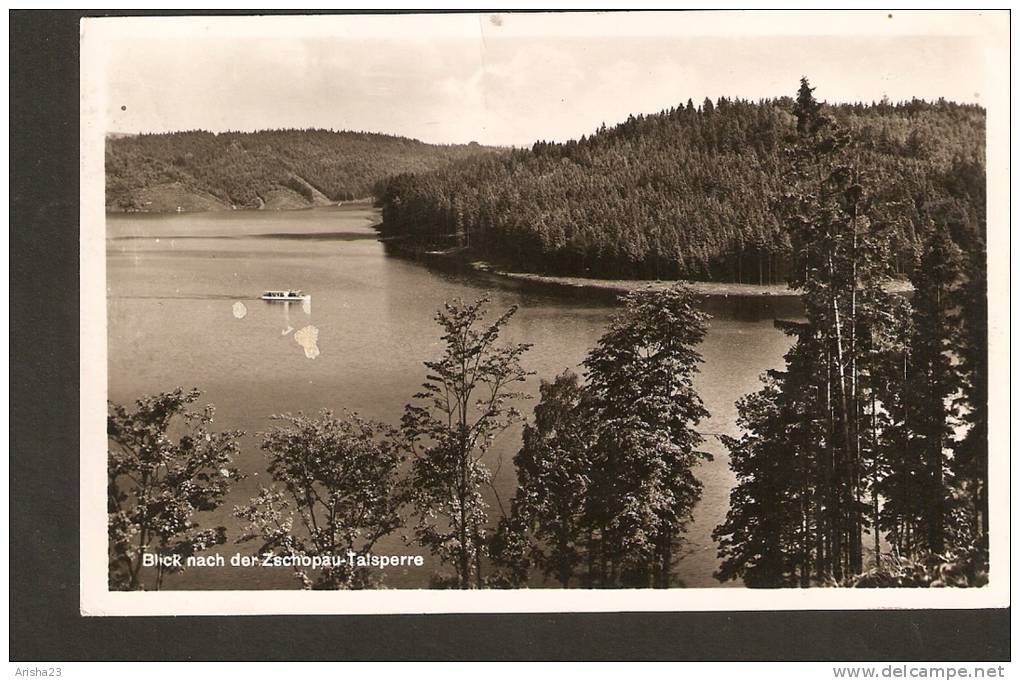 440. Germany, Blick Nach Der Zschopau Talsperre - Passed Post In 1940 - Zschopau