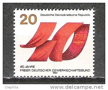 Allemagne - République Démocratique - 1985 - Y&T 2575 - Michel 2951 - Neuf ** - Ongebruikt