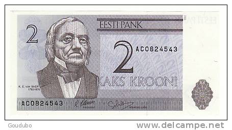 Estonie, 2 Krooni 1992. Neuf, Voir Verso. - Estonia