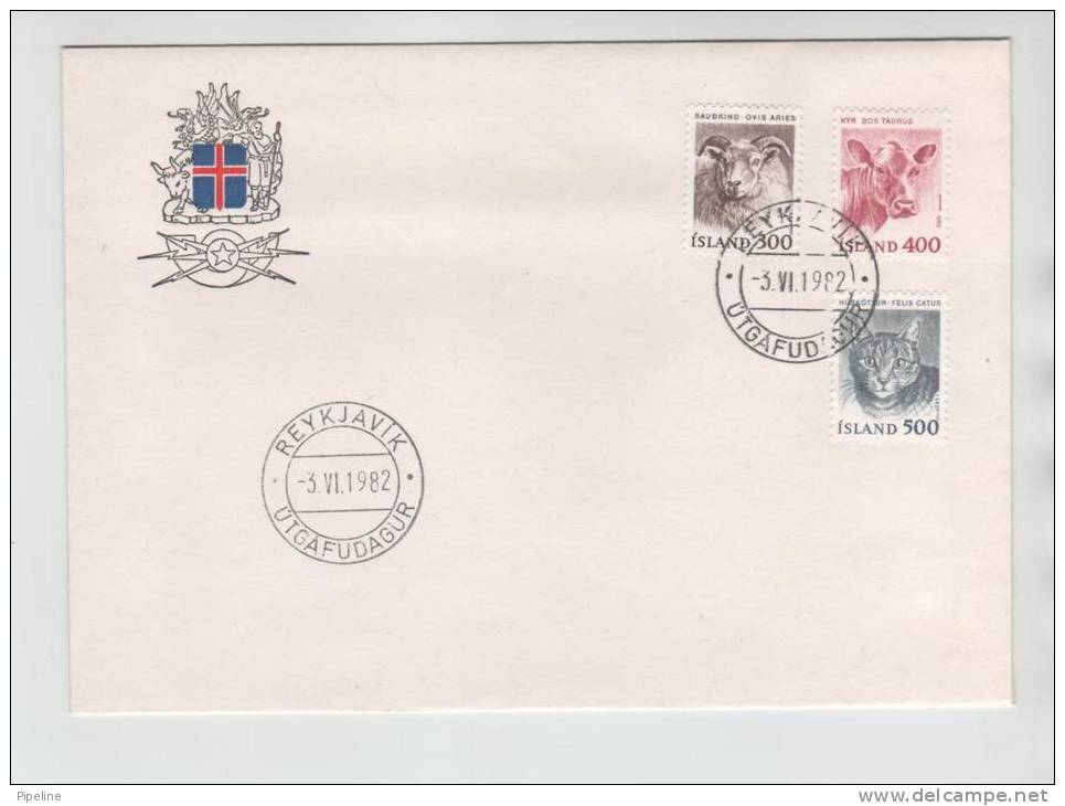 Iceland FDC Domnestic Animals 3-6-1982 - FDC