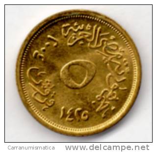 EGITTO 5 PIASTRES 2004 - Egipto