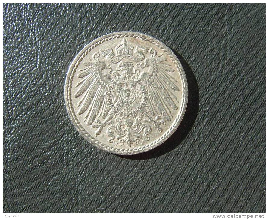 Id.D21-J-02. Germany, 5 PFENNIG 1911 J - Wilhelm II - 5 Pfennig