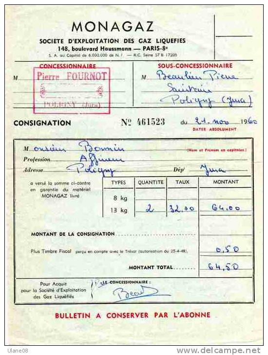 Poligny Consignation Monagaz - Electricity & Gas