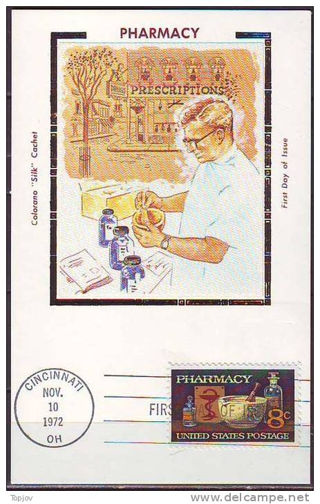 USA - PHARMACY - MAXIM CARD - ADVERS. DRUGS PRESCRIPTIONS - 1972 - Farmacia