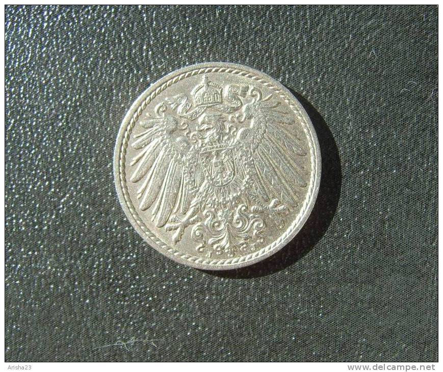 Id.D19-J. Germany, 5 PFENNIG 1909 J - Wilhelm II - 5 Pfennig