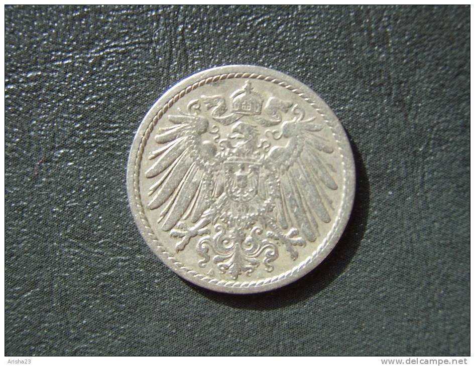 Id.D15-A. Germany, 5 PFENNIG 1905 A - Wilhelm II - 5 Pfennig