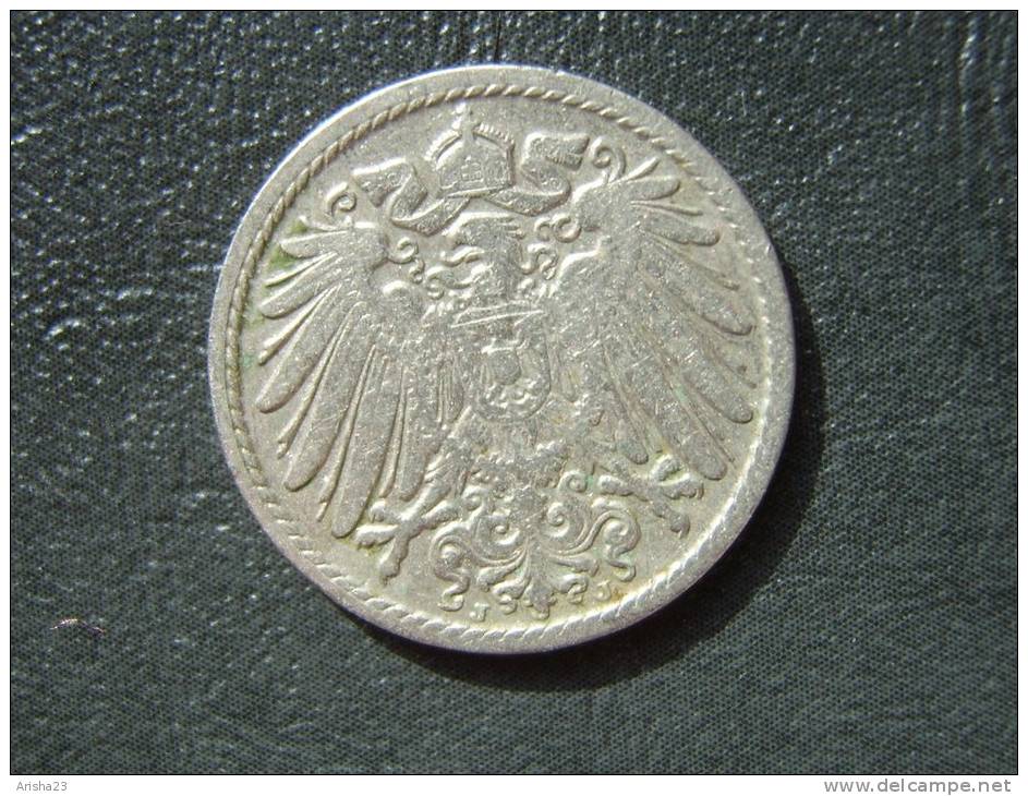 Id.D15-J. Germany, 5 PFENNIG 1905 J - Wilhelm II - 5 Pfennig