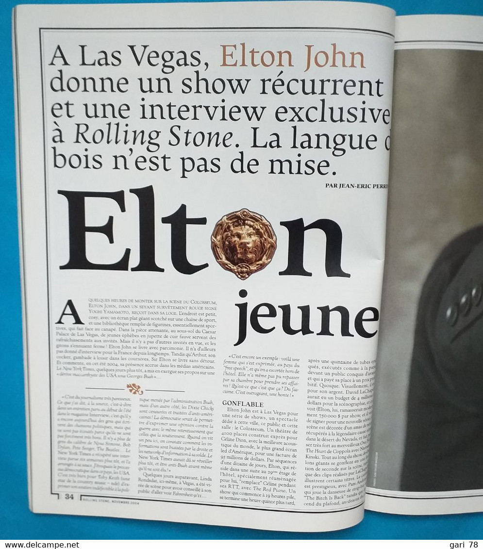 Revue ROLLING STONE N°23 De Novembre 2004 Exclusif Elton JOHN - Musica