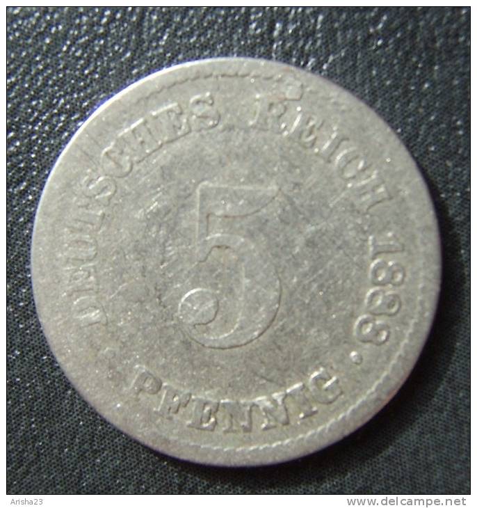 Id.D4. Germany, 5 PFENNIG 1888 E - Wilhelm I - 5 Pfennig