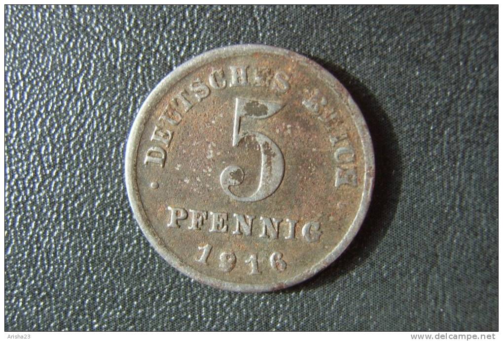 Id.D26. Germany, 5 PFENNIG 1916 F - 5 Pfennig