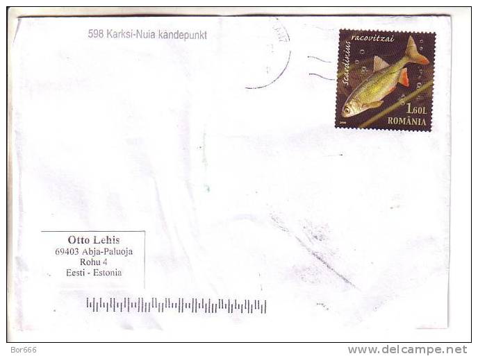 GOOD ROMANIA Postal Cover To ESTONIA 2012 - Good Stamped: Fish - Brieven En Documenten