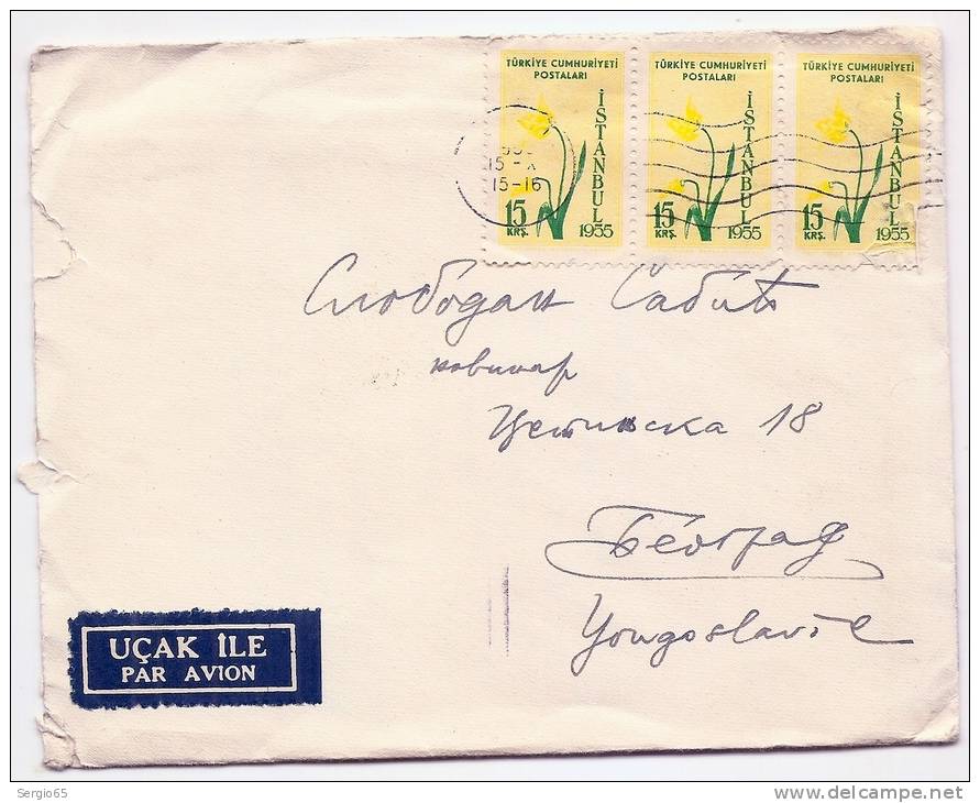 COVER - Traveled 1955th - Lettres & Documents