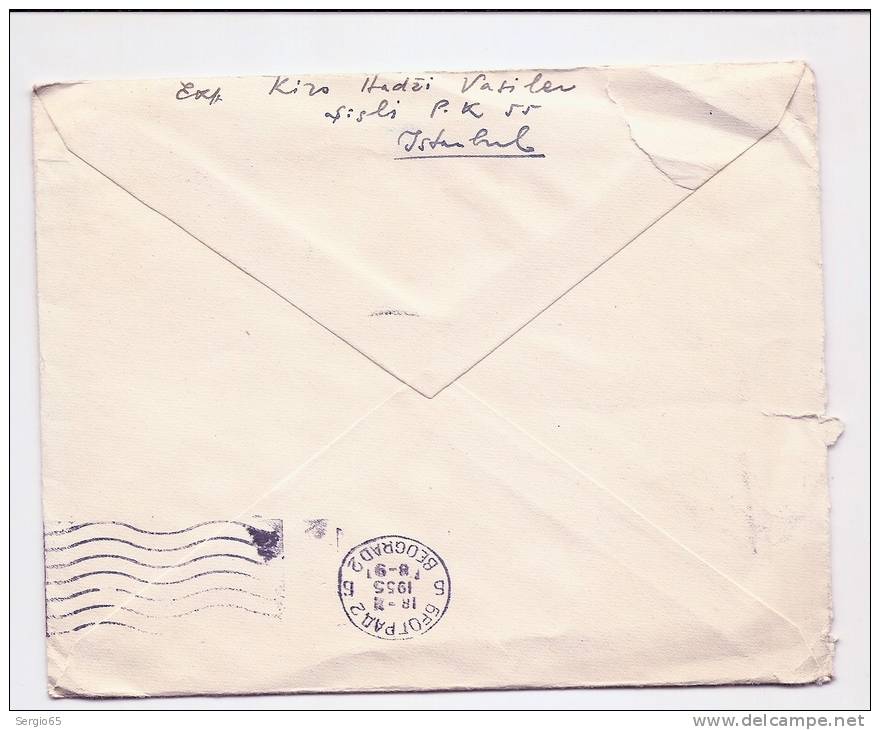 COVER - Traveled 1955th - Cartas & Documentos