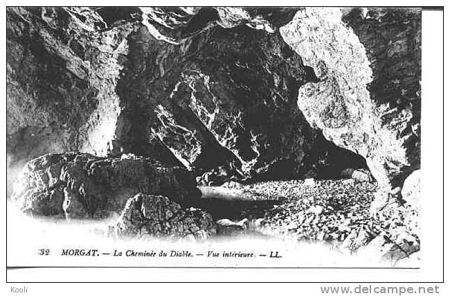 29Z03-579- Lot 3 CPA - MORGAT - Grotte La Cheminée Du Diable - Morgat