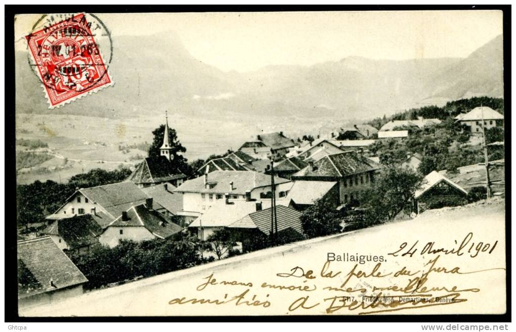 CPA. SUISSE.  BALLAIGUES. - Ballaigues