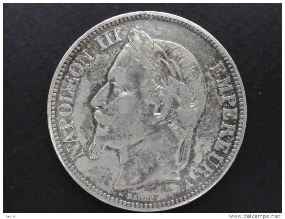 1867 A - 5 Francs NAPOLEON III - Tête Laurée - Argent - Otros & Sin Clasificación