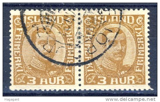 #D1519. Iceland 1920. Michel 84 (pair). Cancelled(o) - Used Stamps