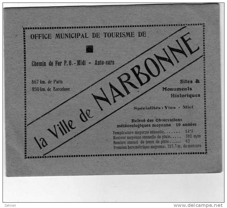 Timbres C.P - Ville De Narbonne - Tourisme -Chemin De Fer P.O - Midi - Auto-Cars - Buvez Du Vin - Foire Du Languedoc - Non Classés