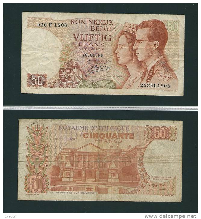 50  FRANCS   Del  BELGIO -  Anno 1966. - Altri & Non Classificati