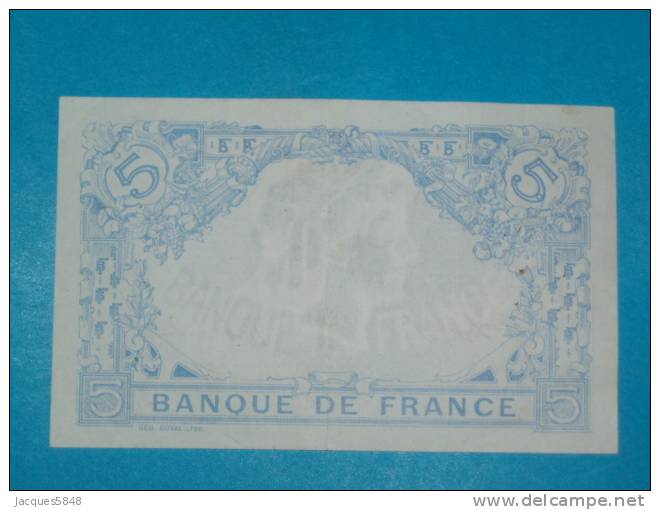 5 Fr Bleu Type 1905 - Du 14 Février 1915 - SUP - N° 662 - W. 13435 - 6 épinglages - 3/4 Petites Marques De Plis - 5 F 1912-1917 ''Bleu''