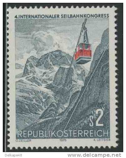 Austria Österreich 1975 Mi 1488 YT 1317 ** Gosaukamm Cable-way  Ropeways Congress/Gosaukammbahn Vor Dachstein - Treinen