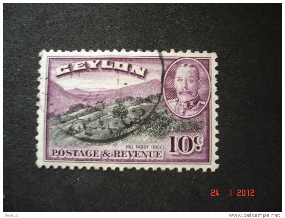 Ceylon  1935  K.George V    10 Cents        SG372    Used - Ceylan (...-1947)