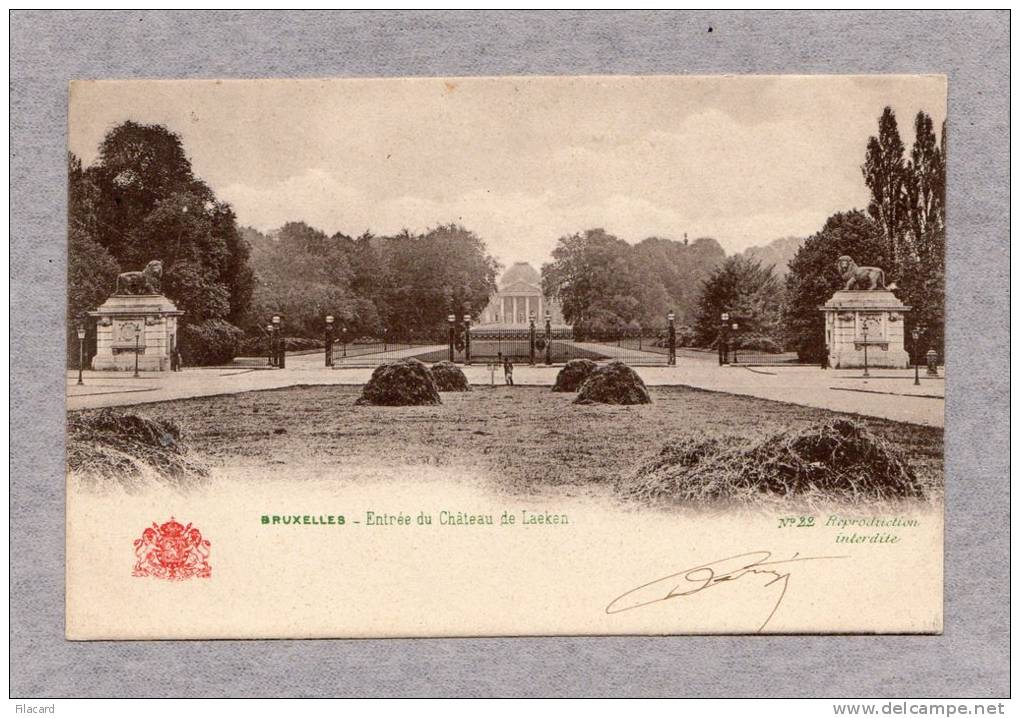 23666    Belgio,    Bruxelles,  Entree Du  Chateau  De  Laeken,  VG - Monumenti, Edifici