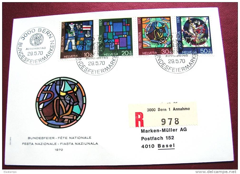 ==  SCHWEIZ FDC 1970 Pro Patria - Briefe U. Dokumente