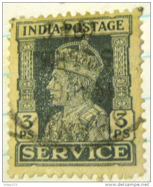 India 1939 King George VI 3p Service - Used - 1936-47 Koning George VI